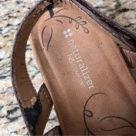 Naturalizer “Every” Brown Strappy Comfort Sandals Women’s 7.5M | Leather Sling - Picture 11 of 11